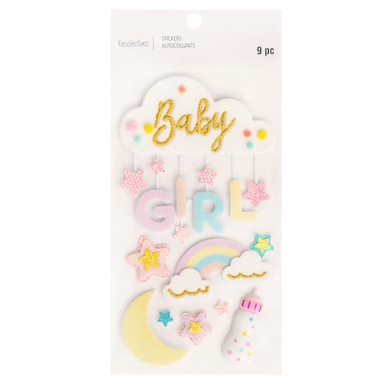 Baby Girl Cloud Dimensional Stickers by Recollections&#x2122;